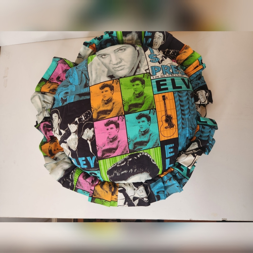 Colorful Elvis Presley Ruffled Pillow - Picture 2 of 3